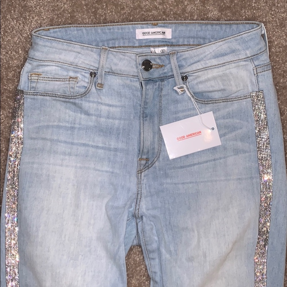 Good American Rhinestone Jeans